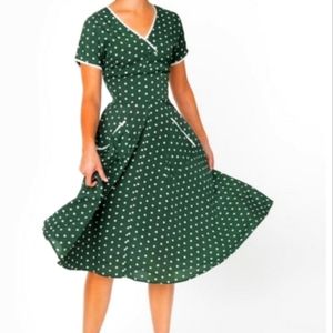 Unique Vintage Brand Goldie Dot DressSize 14/XL